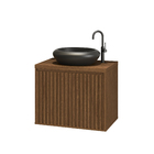 Gabinete para Banheiro 60x47x40cm Ripado Freijó Astral Design