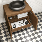 Gabinete para Banheiro 60x47x40cm Ripado Freijó Astral Design