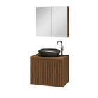 Gabinete para Banheiro 60x47x40cm Ripado Freijó Astral Design