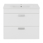 Gabinete para Banheiro com Cuba 60x72x45cm Branco Debba Roca