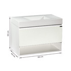 Gabinete para Banheiro com Cuba 60x80x45cm Branco Rennes Venturi