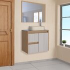 Gabinete Para Banheiro 61cm Kyoto  Jequitibá/nude