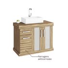 Gabinete para Banheiro 61x80x40cm Terracota Atacama Darabas Agardi