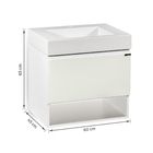 Gabinete para Banheiro com Cuba 65x60x45cm Branco Rennes Venturi