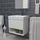 Gabinete para Banheiro com Cuba 65x60x45cm Branco Rennes Venturi