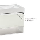 Gabinete para Banheiro com Cuba 65x60x45cm Branco Rennes Venturi