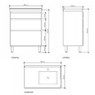 Gabinete Para Banheiro 66 Cm Com Cuba Rivera
