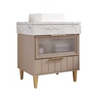 Gabinete Para Banheiro 70cm Com 1 Porta 1 Gaveta E Cuba De So