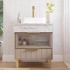 Gabinete Para Banheiro 70cm Com 1 Porta 1 Gaveta E Cuba De So