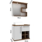 Gabinete Para Banheiro 70cm Com Cuba E Espelheira Veneza  Bra