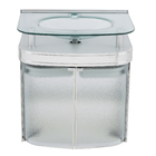 Gabinete para Banheiro com Cuba 71x62,5x46cm Incolor e Cromado Master Cris Metal