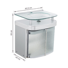 Gabinete para Banheiro com Cuba 71x62,5x46cm Incolor e Cromado Master Cris Metal