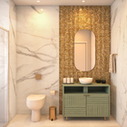 Gabinete para Banheiro 75x100x40cm Verde Groove Artemobili
