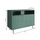 Gabinete para Banheiro 75x100x40cm Verde Groove Artemobili
