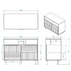 Gabinete para Banheiro 75x100x40cm Verde Groove Artemobili