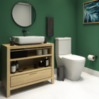 Gabinete para Banheiro 75x85x39cm Carvalho Eterno Artemobili