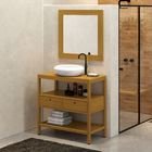 Gabinete para Banheiro 76x80x38cm Jatobá Montreal Astral Design