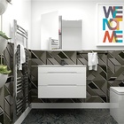 Gabinete para Banheiro com Cuba 79,5x43x52,5cm Grafite Jazz Mazzu