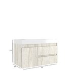 Gabinete Para Banheiro 79cm X 50cm Califórnia 80 Carvalho