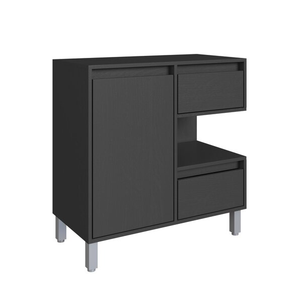 Gabinete Para Banheiro 80cm 2 Gavetas 1 Porta 1 Nicho Paula G