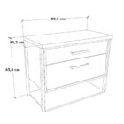 Gabinete Para Banheiro 80cm 2 Gavetas Cadiz Darabas Agardi An