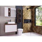 Gabinete Para Banheiro 80cm 2 Portas 1 Gaveta Alice  Branco