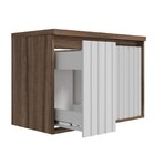 Gabinete Para Banheiro 80cm 2 Portas 1 Gaveta Alice  Branco