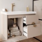 Gabinete Para Banheiro 80cm Com 1 Porta 2 Gavetas E Cuba De E