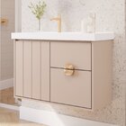 Gabinete Para Banheiro 80cm Com 1 Porta 2 Gavetas E Cuba De E