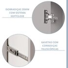 Gabinete Para Banheiro 80cm Com 1 Porta 2 Gavetas E Cuba De E