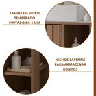 Gabinete Para Banheiro 80cm Com 2 Portas 2 Nichos E Cuba De S