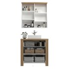 Gabinete Para Banheiro 80cm Com Cuba E Armário Ref 865 Arenit