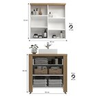 Gabinete Para Banheiro 80cm Com Cuba E Armário Ref 865 Arenit