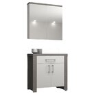 Gabinete Para Banheiro 80cm Com Cuba E Armário Ref 865 Basalt