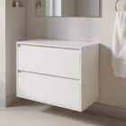 Gabinete Para Banheiro 80cm Mdf Branco Dubai - On Móveis