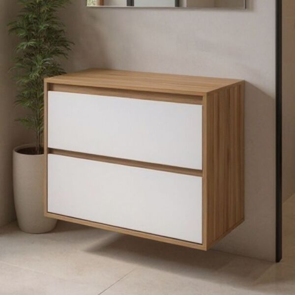 Gabinete Para Banheiro 80cm Mdf Freijo Dubai - On Móveis