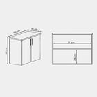 Gabinete Para Banheiro 80cm Mdf Freijo Paris - On Móveis