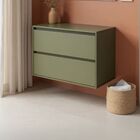 Gabinete Para Banheiro 80cm Mdf Verde Dubai - On Móveis