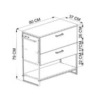 Gabinete Para Banheiro 80cm Paricel 1 Porta E 1 Gaveta Preto/