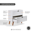Gabinete Para Banheiro 80cm Retro Mdf Branco Milano - On Móve