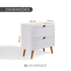 Gabinete Para Banheiro 80cm Retro Mdf Branco Milano - On Móve