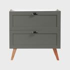 Gabinete Para Banheiro 80cm Retro Mdf Verde Milano - On Móveis