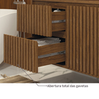 Gabinete para Banheiro 80x47x40cm Ripado Freijó Astral Design