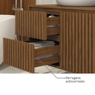 Gabinete para Banheiro 80x47x40cm Ripado Freijó Astral Design