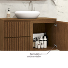 Gabinete para Banheiro 80x47x40cm Ripado Freijó Astral Design