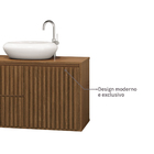 Gabinete para Banheiro 80x47x40cm Ripado Freijó Astral Design