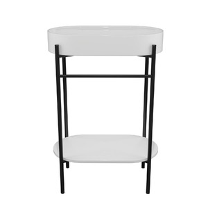 Foto de Gabinete para Banheiro com Cuba 60cm Preto e Branco Di France