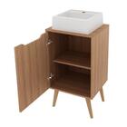 Gabinete Para Banheiro Amêndoa Com 1 Porta Bn3641 Tecnomobili