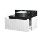 Gabinete Para Banheiro Armani Branco 80cm Completo Mazzu