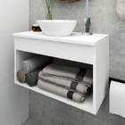 Gabinete Para Banheiro Armário Lavabo Suspenso 60cm Com Cuba